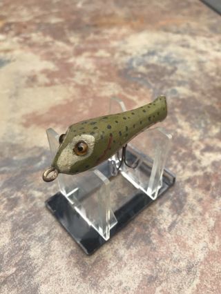 Awesome Rare Very Old Vintage Fishing Lure With Glass Eyes Hand Made Folklore?