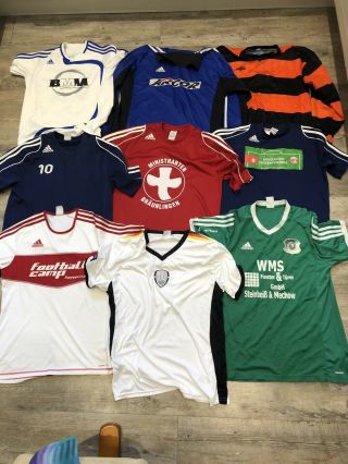 Joblot Bundle Rare German / European Football Shirts Rare Vintage - Adults X 9