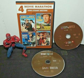James Stewart Westerns 4 - Movie Marathon (dvd 2012) Night Passage Rare Breed
