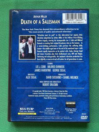 Death Of A Salesman (DVD,  2002) Arthur Miller Broadway Theatre Archive,  Rare OOP 2