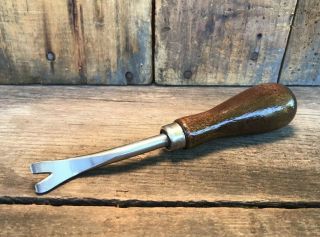 Antique Cast Steel Nail Puller Cleaned And Polished Antique Woodworking Tool