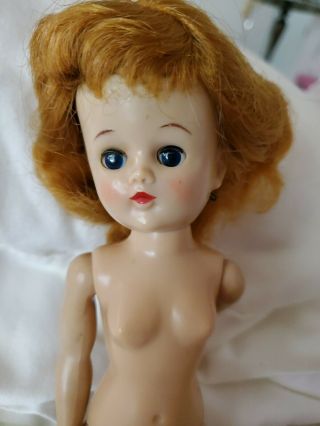 Vintage Vogue Jill Doll 1957 Red Hair Open Close Eyes Nude 10 " Tall Collectible