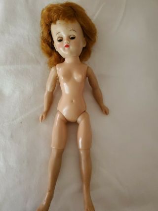 Vintage Vogue Jill Doll 1957 Red Hair open close Eyes Nude 10 