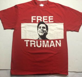 Men’s Large Vintage Tshirt Truman / Jim Carey / Rare / 90’s Truman