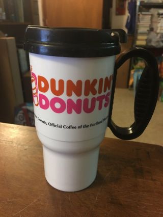 Rare 16 Ounce Dunkin Donuts Portland Pirates Hockey Travel Coffee Mug