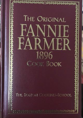 The 1896 Boston Cooking - School Cook Book - Fannie Farmer; 2002 Rare Burgundy Hc
