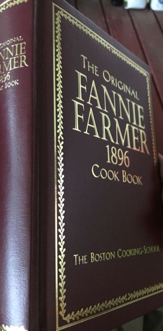 THE 1896 BOSTON COOKING - SCHOOL COOK BOOK - Fannie Farmer; 2002 Rare Burgundy HC 2