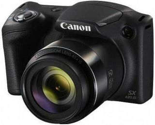 Canon Powershot Sx430 Is 20mp Digital Camera With Bag: Rarely Used: - Black