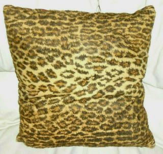 Rare Stunning Ralph Lauren Aragon Leopard Red Velvet Throw Pillow