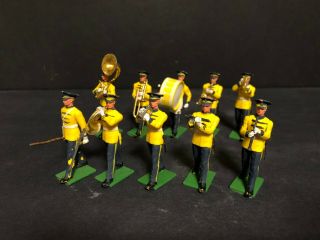 Rare 10 Vintage Britains Ltd No1 U.  S.  Army Marching Band Figurine Toy Soldiers
