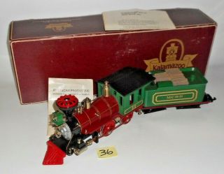 Vintage Kalamazoo G Scale Train Rare Mcrr Locomotive Engine 11 & Tender 36