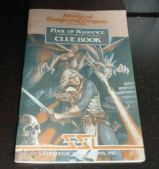 Advanced Dungeons & Dragons Pool Of Radiance Clue Book Rare Ssi Tsr Inc.  2