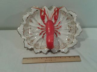Antique C.  T.  Germany Fluted Lobster Dish/plate Blue Eagle Mark