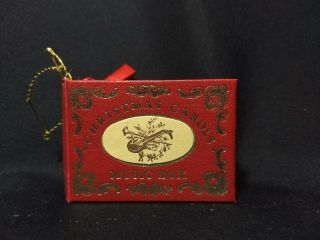Vtg Kurt Adler Ornament Christmas Carols Book Music Box Sankyo Japan Rare 1985