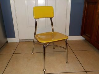 60s Mid Century Modern Heywood Wakefield Hey Woodite School Chair Yellow (a)