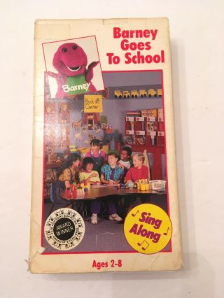 Barney Goes To School,  First Print (1990,  Vhs) Rare