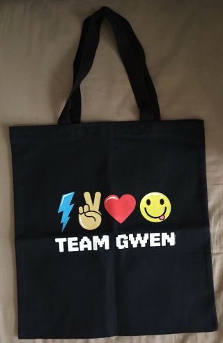 Team Gwen Stefani Emoji Voice No Doubt Tote Bag Vip Truth Feels Like Tour Rare