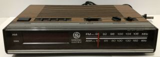 Vintage Ge Digital Alarm Clock Am/fm Radio Red Display 7 - 4624b,  Retro 80s