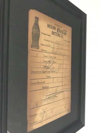 rare 1927 DICKSON TN Coca - Cola Bottling Co.  Receipt 5 Cases $4.  00 Telephone 18 2