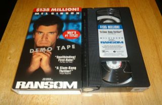 Ransom (vhs,  1996) Mel Gibson - Action Thriller - Rare Demo Tape Promo Screener