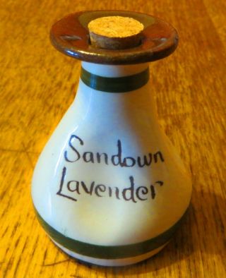 Rare Torquay Pottery Sandown Lavender Dimpled Perfume Bottle