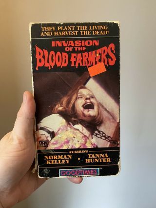 Rare Horror Vhs Invasion Of The Blood Farmers 1972 Horror Gore Sov Big Box Htf