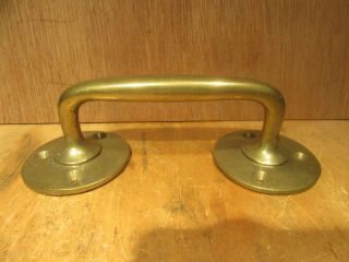 Large Solid Brass Vintage Door Handle Pull 4 1/2 "