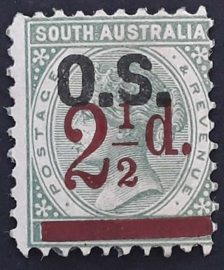 Rare 1891 South Australia 2 1/2d Surch On 4d Postage&revenue Stamp Os O/p Muh