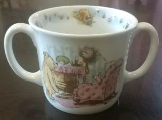 Rare Royal Doulton Classic Pooh Double Handle Mug Winnie Pooh Piglet Vtg