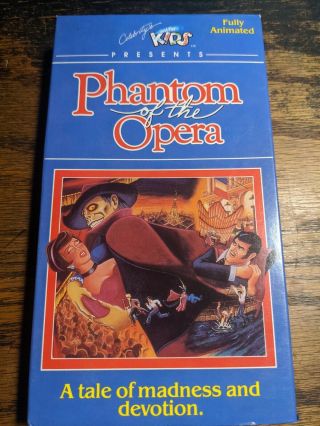 Rare Phantom Of The Opera Cartoon Just For Kids Vhs Classic Horror 1987 Animated