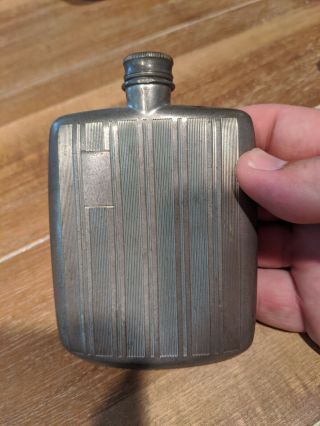 Vintage James Dixon And Sons Flask Sheffield 402 S E.  T.  45 Early 1900s Jazz Age