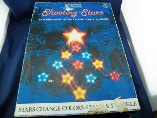 Vintage MR.  CHRISTMAS Lights Stars Color Changing Twinkles Rare HTF Great 2