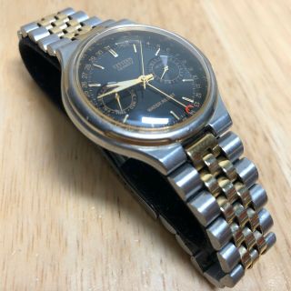 Vintage Citizen 6350 Men Dual Tone Analog Quartz Watch Hour Day Date Battery 3