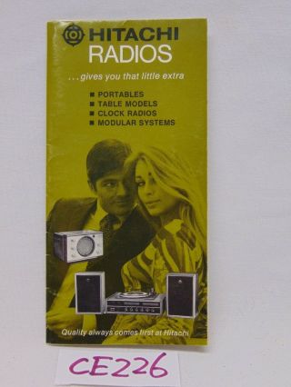 Vintage Brochure Hitachi Radios 1970 