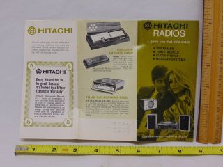 VINTAGE BROCHURE HITACHI RADIOS 1970 ' S ELECTRONICS ADVERTISEMENT RADIOS RARE 2