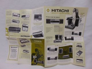 VINTAGE BROCHURE HITACHI RADIOS 1970 ' S ELECTRONICS ADVERTISEMENT RADIOS RARE 3