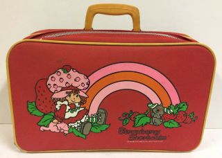 Vintage Strawberry Shortcake Suitcase Bag 18 " X 11 " American Greetings 1980