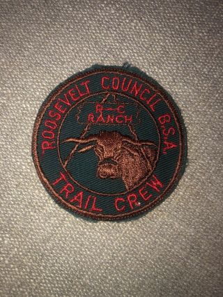 1950s Camp R - C Ranch Trail Crew Staff Patch (rare),  Roosevelt Council