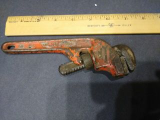 Rare Htf Vtg The Nye Tool Co 7 1/2 " Adjustable Steel Offset Pipe Wrench