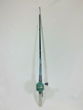 Vintage Zebco 202 Casting Rod & Reel Rare Army Green Usa