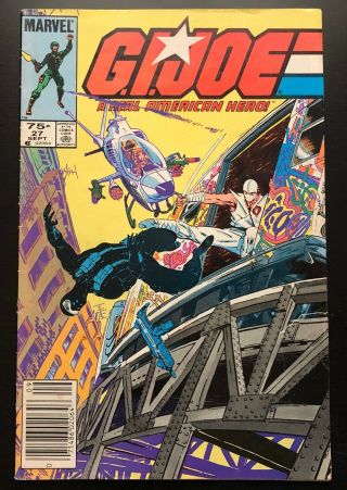 Gi Joe 27 (1984) Canadian Price Variant Cpv Snake Eyes Origin Marvel Vg/fn Rare