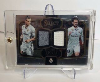 Gareth Bale Isco Real Madrid Match - Worn Jersey Patch Card Tottenham Hotspur Rare