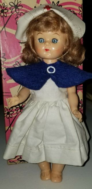 Vintage Virga Doll 8 " Nurse Doll Walker