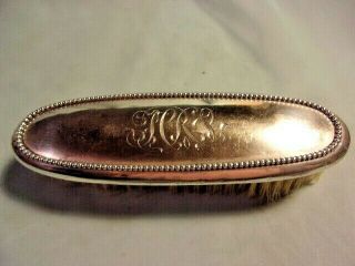 ANTIQUE STERLING SILVER CLOTHES BRUSH,  6 - 5/8 inches long,  2 inches wide 2