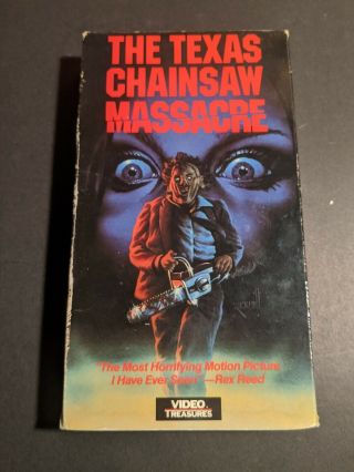 The Texas Chainsaw Massacre Vhs Horror Movie 1988 Video Treasures Slasher Rare