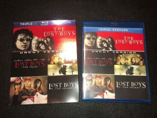 Played Once The Lost Boys Blu - Ray Triple Feature W/ Rare Slipcover Tribe Thirst