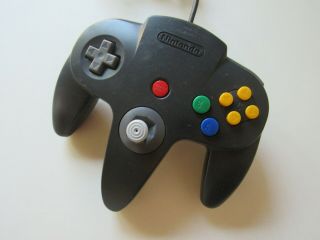 ✅ Nintendo 64 N64 Black Joystick Controller Video Game Remote Retro Rare Oem A