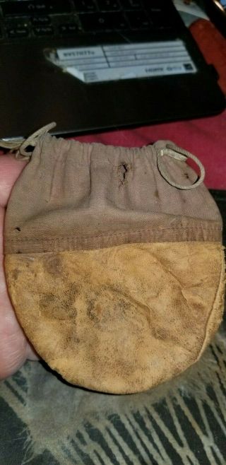 Rare Ihc Leather Tobacco Pouch Famous/mogul Era Hit Miss Engine Tractor