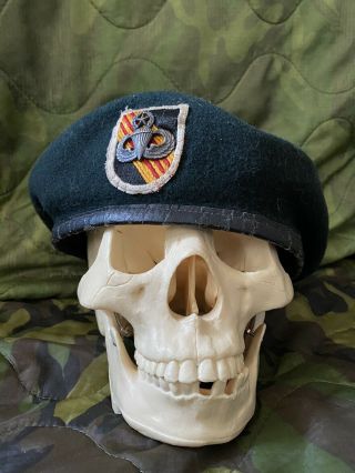 Rare Us Army 5th Special Forces Group Green Beret,  Late Vietnam - 1980’s