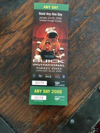 Rare 2006 Buick Invitational Tiger Woods Golf 22 Tickets Passes Pga Minty